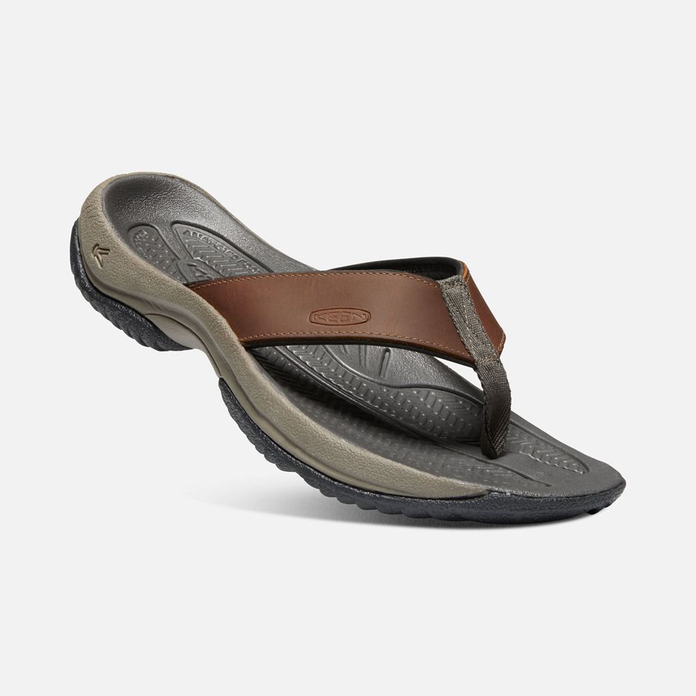 Chanclas Keen Mexico Marrom/Negros - Hombre Kona Premium - DW8319064